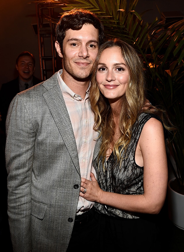 Leighton Meester With Her Husban Adam Brody