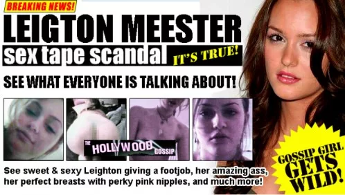 Leighton Meester sex tape scandal