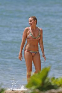 Margot Robbie beach bikini